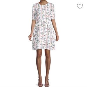 Saks Fifth Avenue 100% Linen Floral Dress